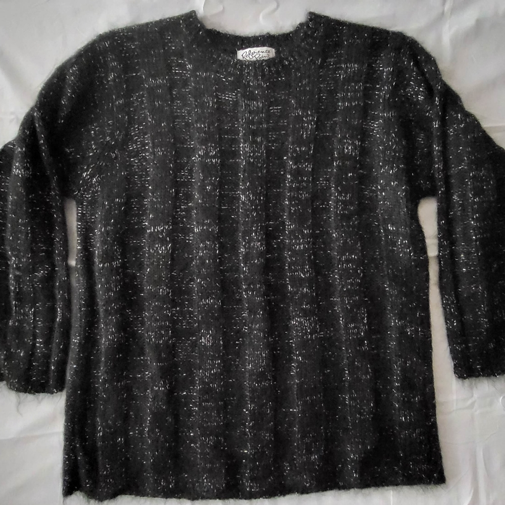 Reference Point Mohair Sweater Black Petite Vintage